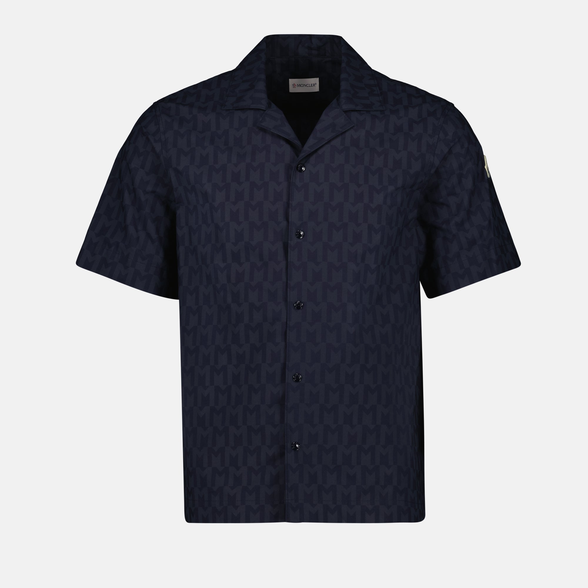 Shirts Chemise à manches courtes Moncler Dark blue Homme