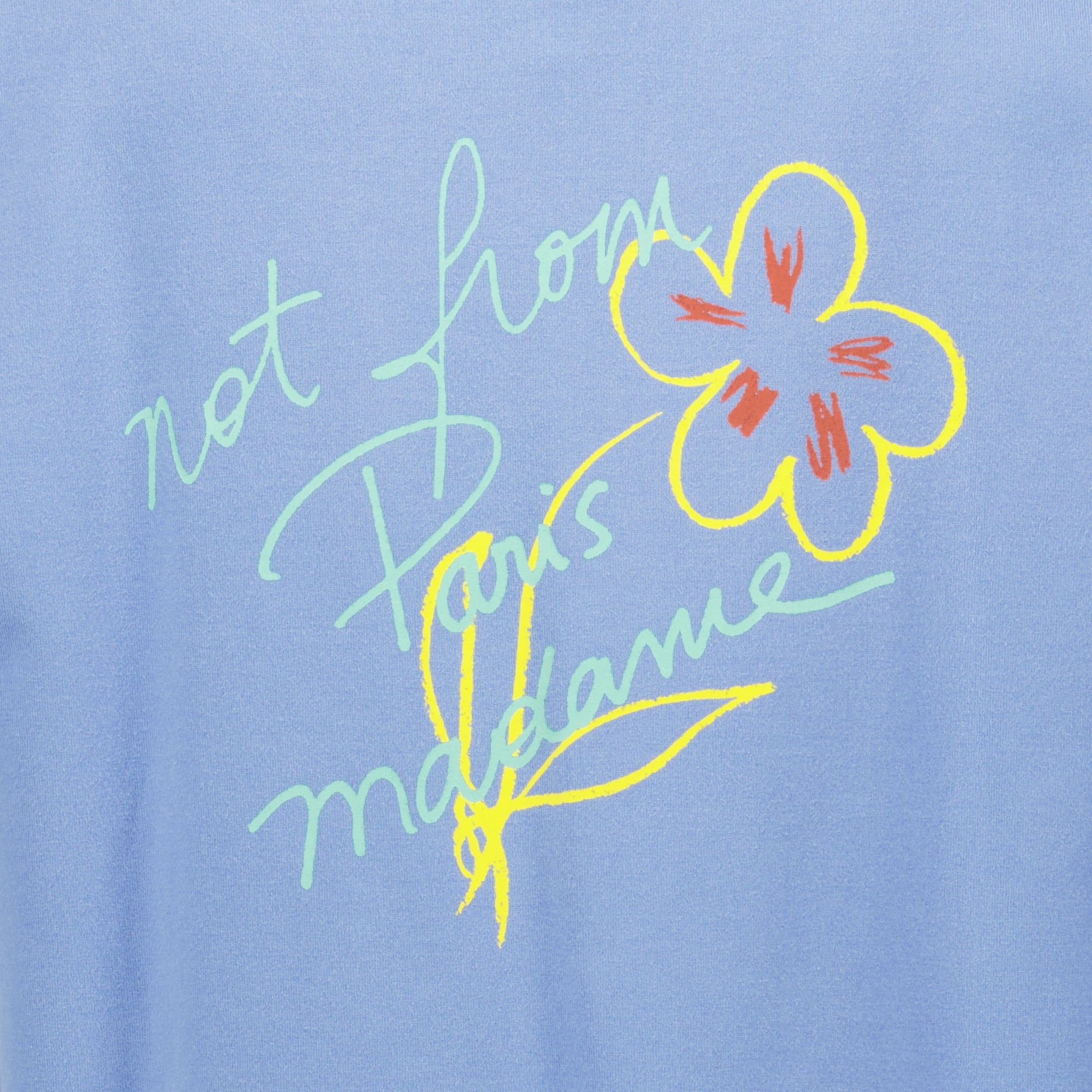 T-shirts T-shirt Slogan Esquisse bleu Drole De Monsieur Bleu Homme