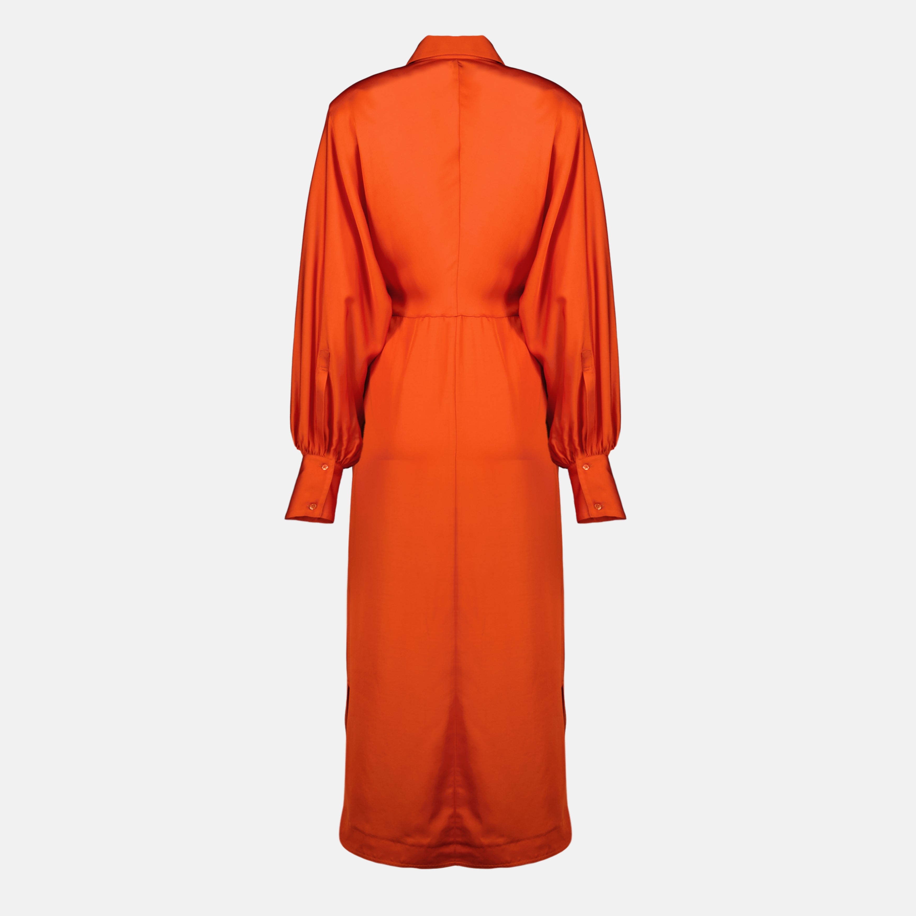 Long Orange Shirt Dress Iro
