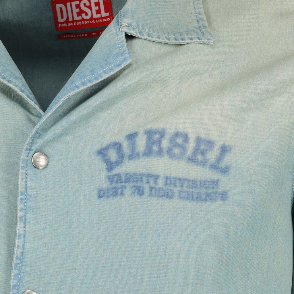 Immagine della camicia D-Banni effetto denim di Diesel per Uomo - Stagione Primavera-Estate 2026 - Vista Dettagliata_2