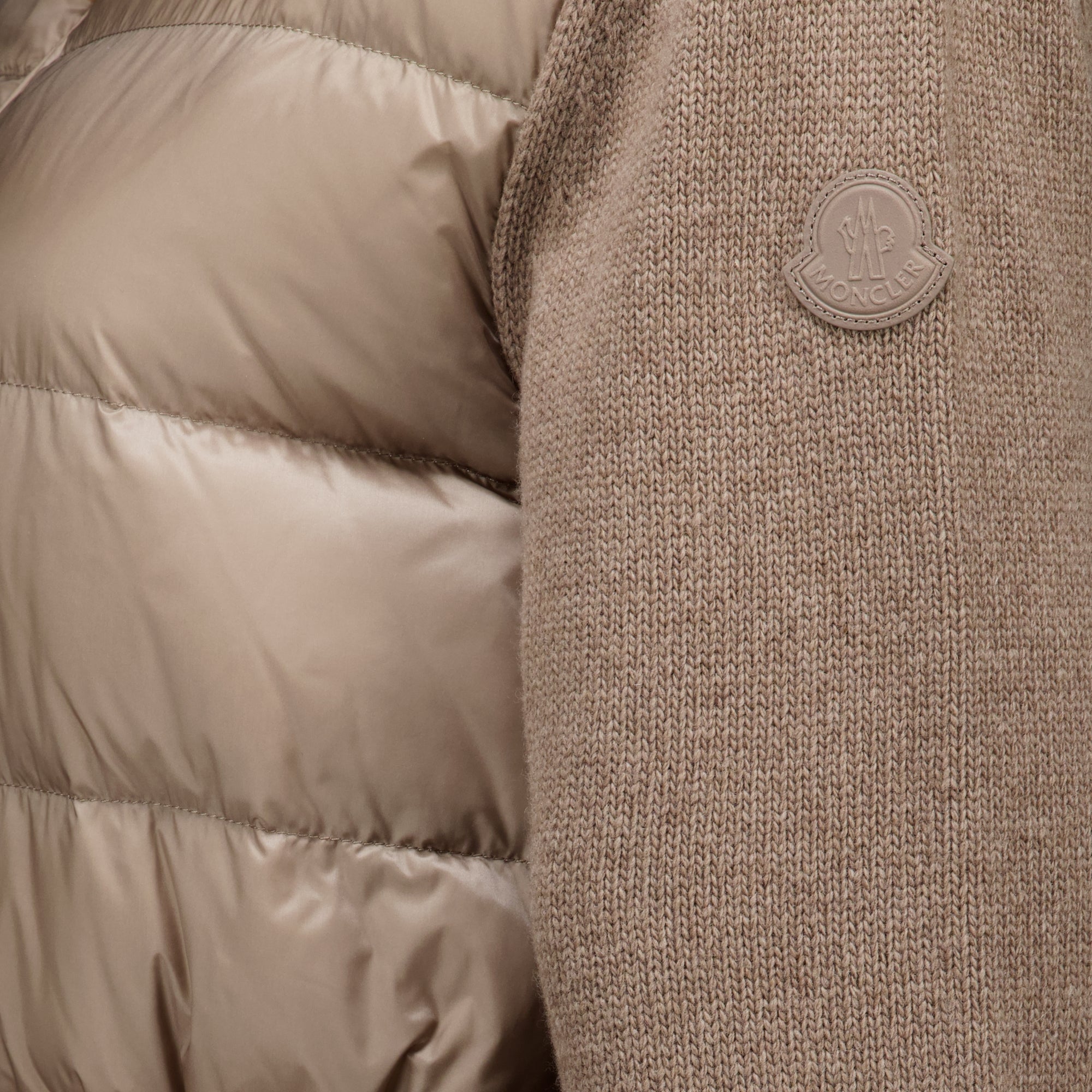 Vestes Cárdigan Beige con Cierre y Cinturón Moncler Beige Femme