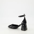 Heels Patented Leather Pumps Versace Black Femme