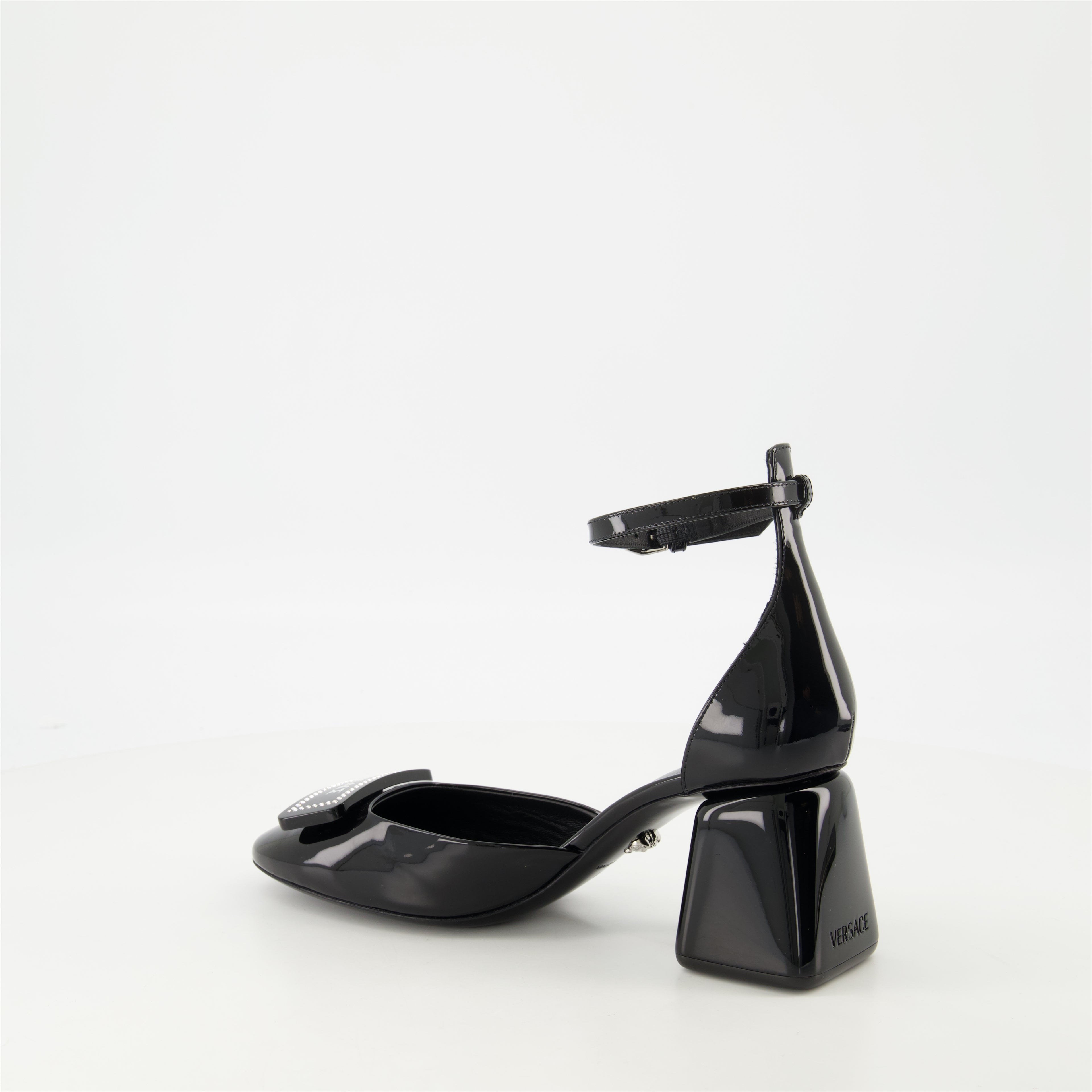 Heels Patented Leather Pumps Versace Black Femme