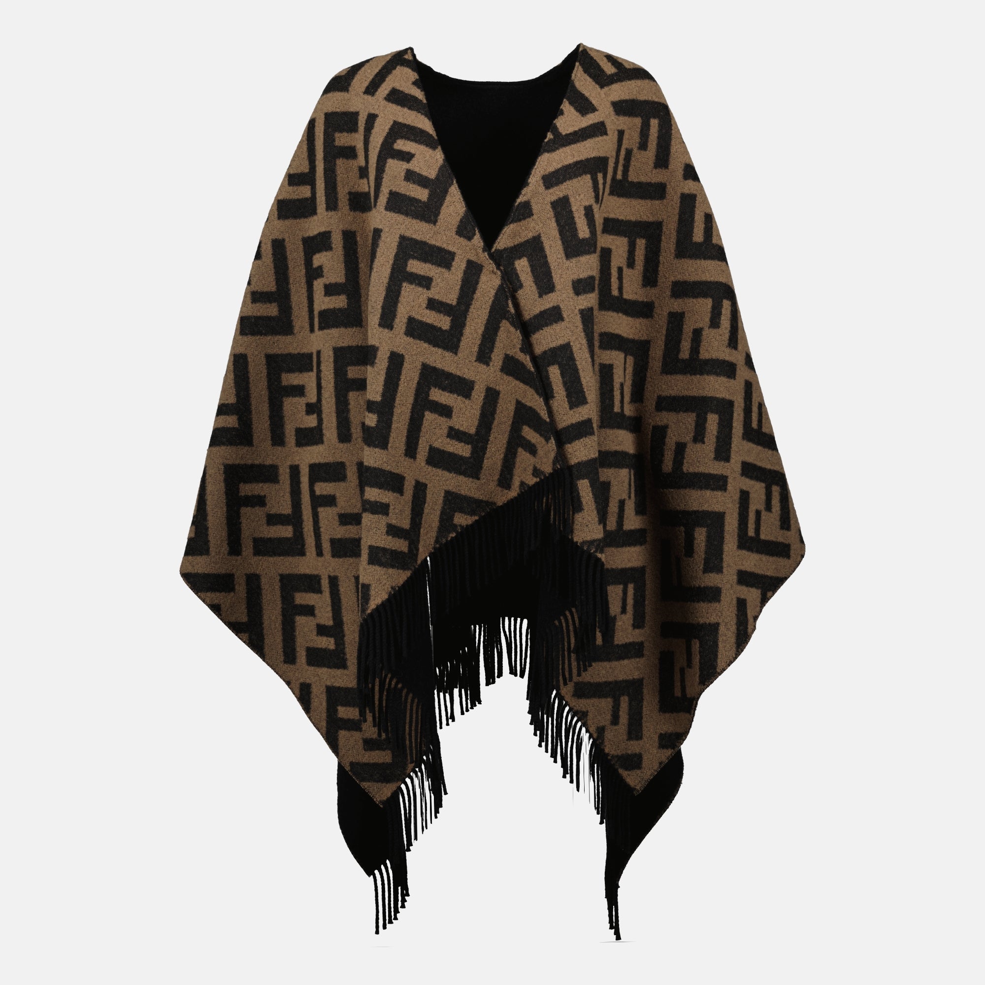Vestes FF Poncho Fendi Marron Femme