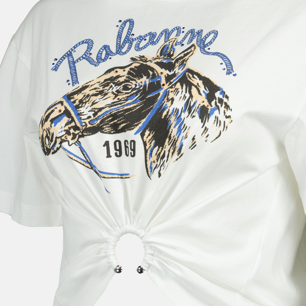 T-shirts Printed White T-shirt Rabanne White Femme