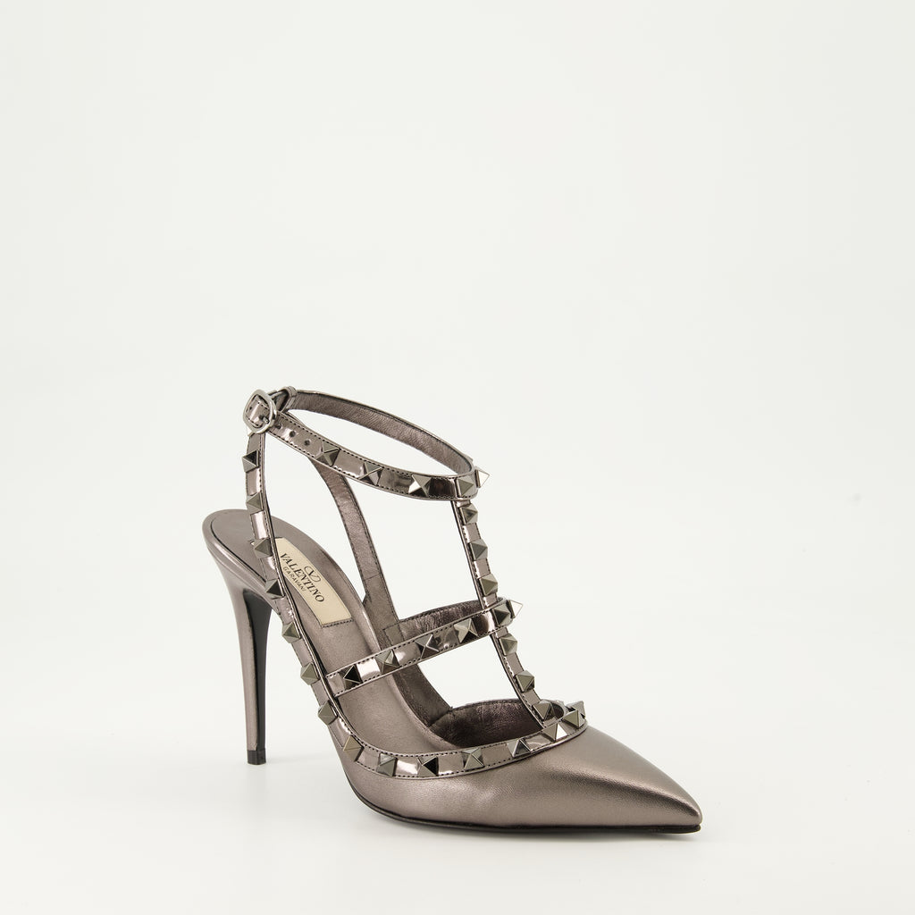 Pumps Rockstud Heels Valentino Garavani Silber Femme