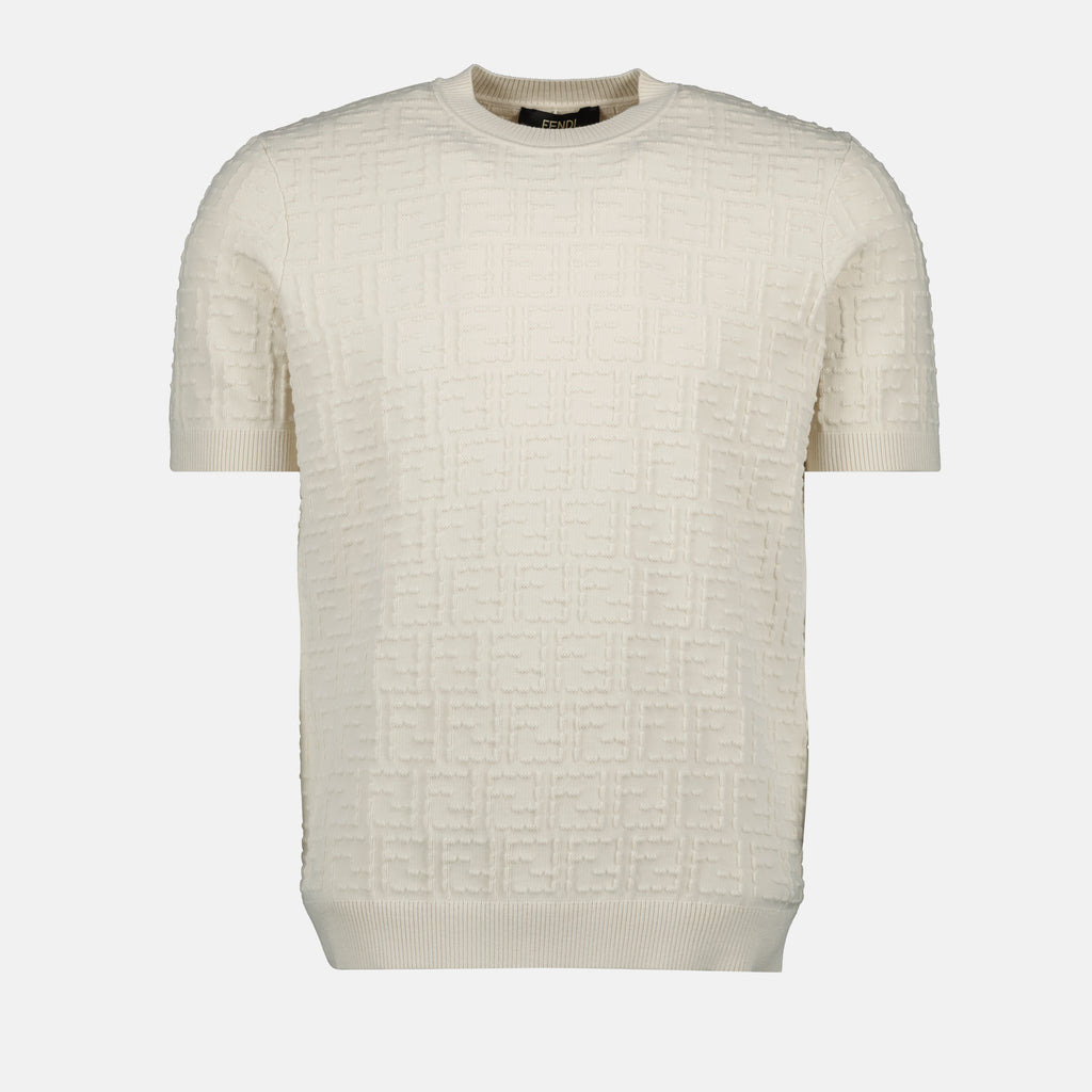 T-shirts Pull Selleria Fendi Beige Homme