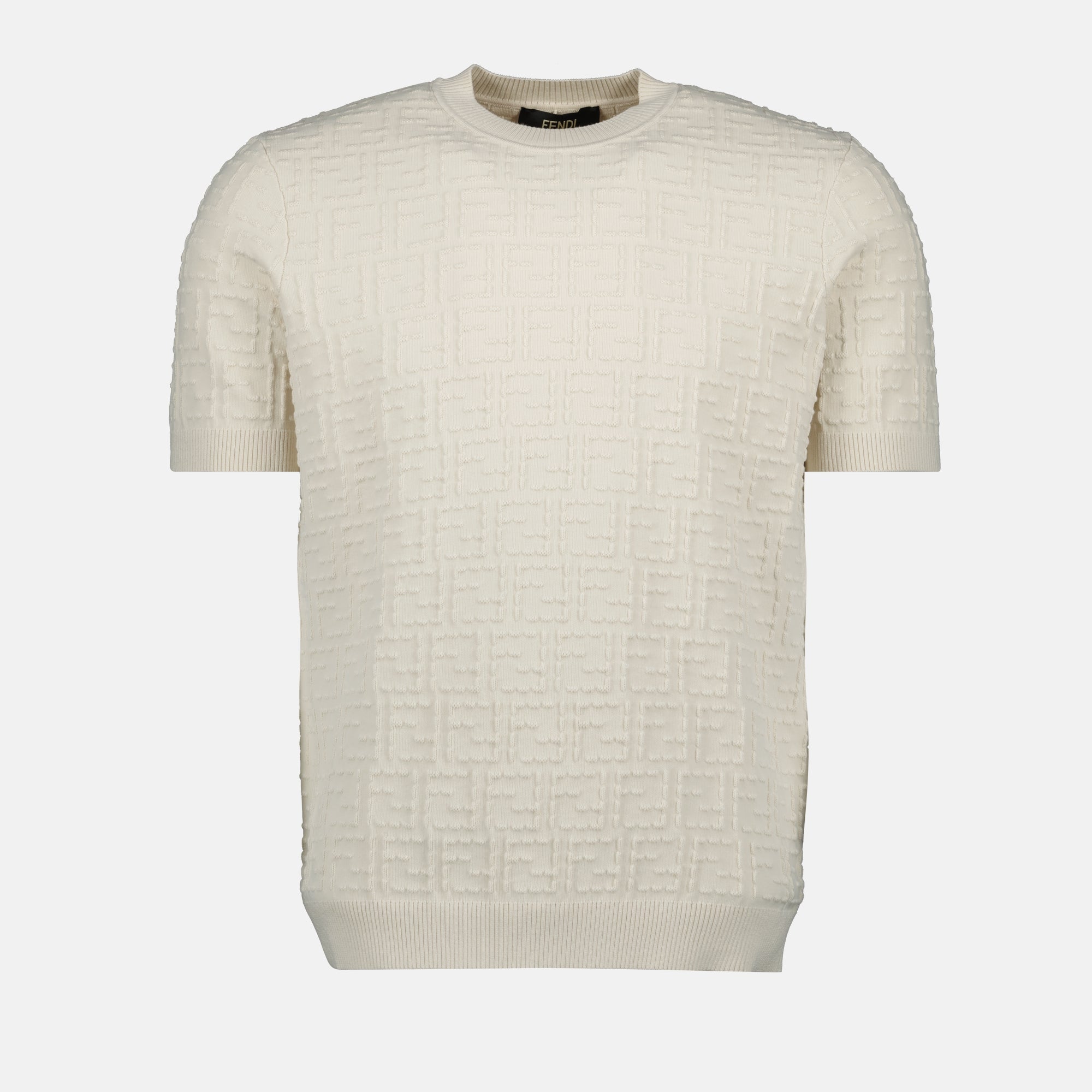 T-shirts Pull Selleria Fendi Beige Homme