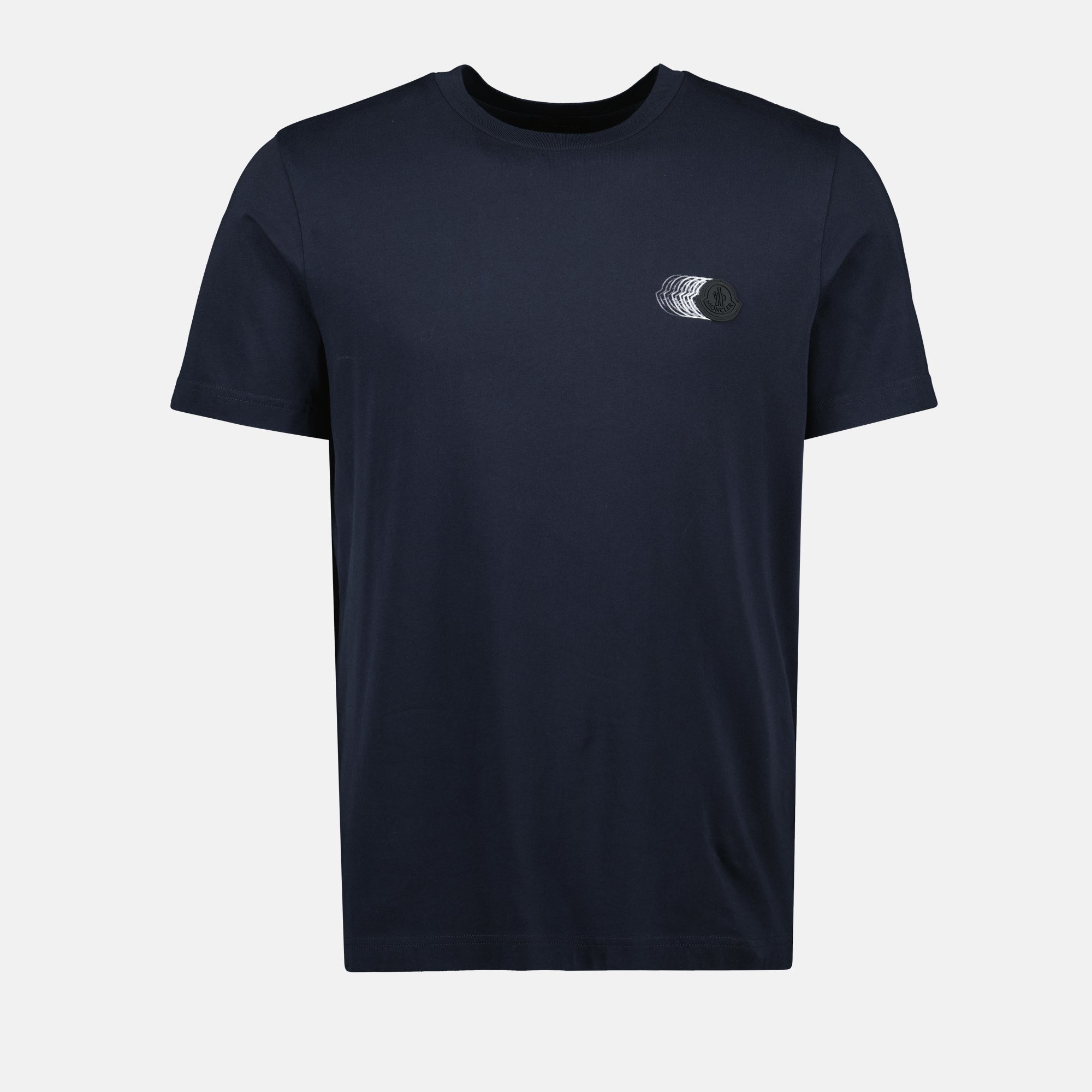 T-shirts Faded Logo Print T-shirt Moncler Dark blue Homme
