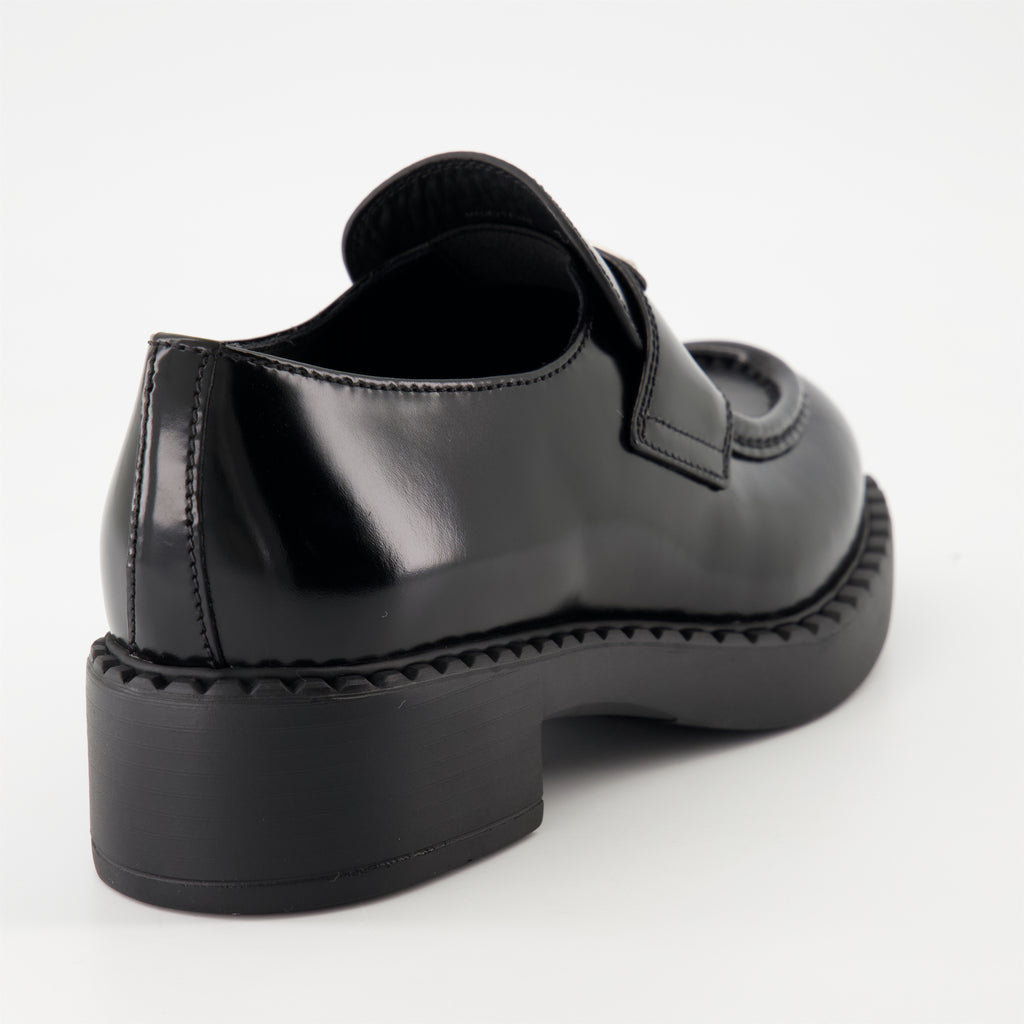Loafers Mocassins Chocolate Prada Black Femme