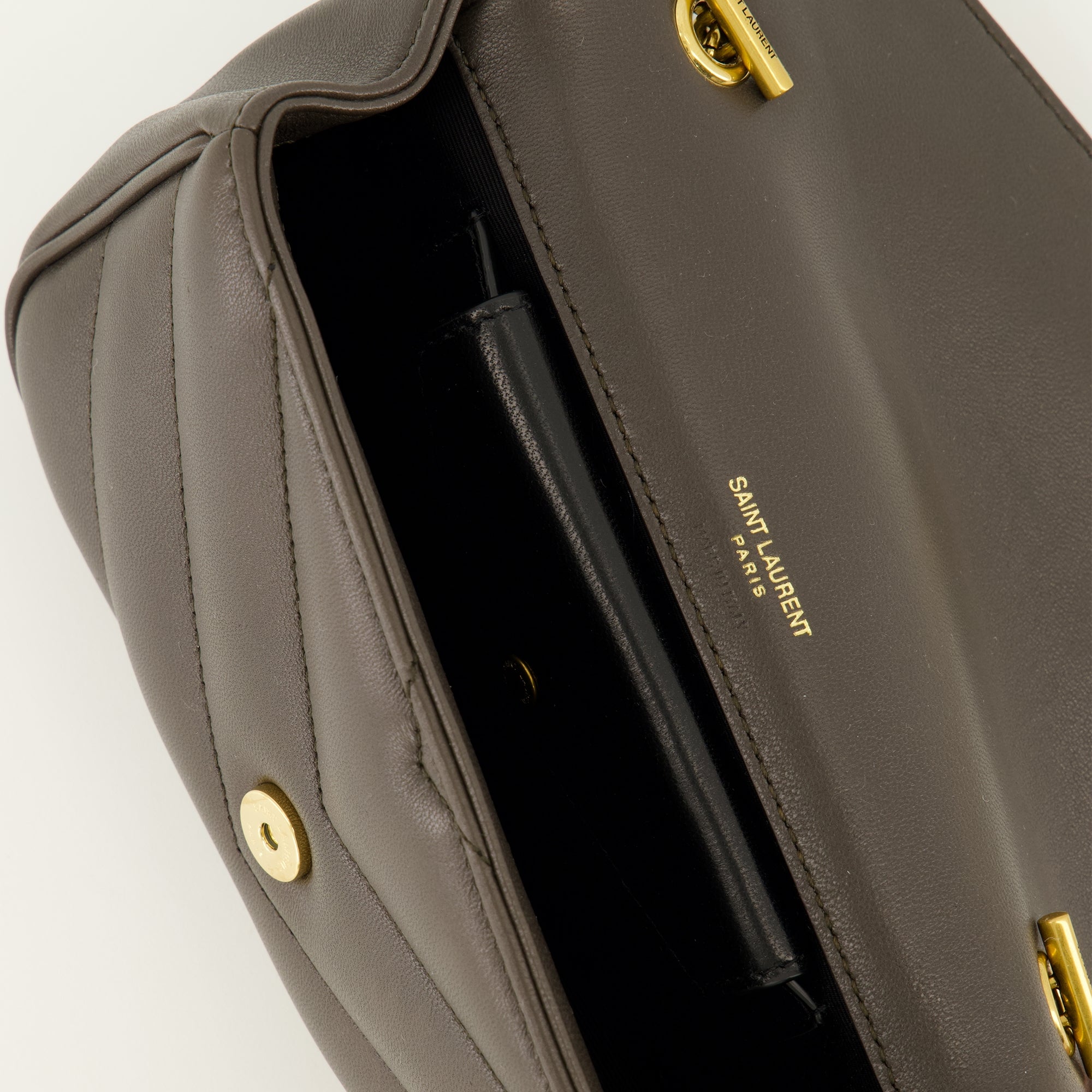 Sacs bandoulière Bolso Mini Loulou de Cuero Marrón Saint Laurent Marron Femme