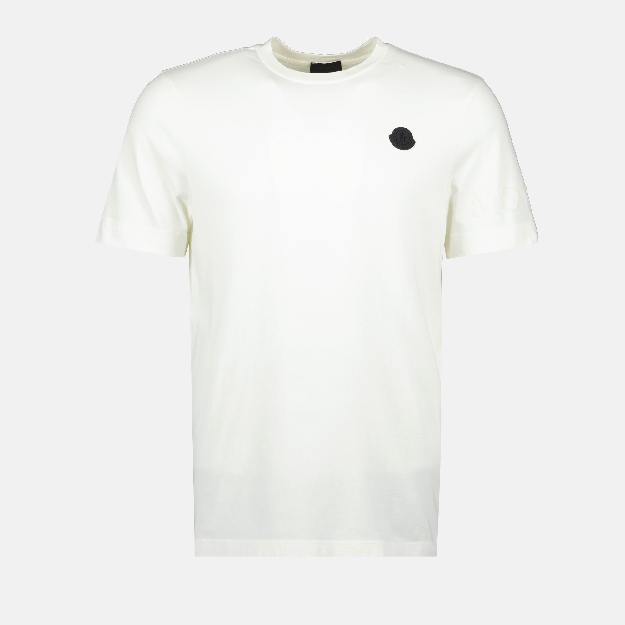 Image of the Moncler branded men's logo T-shirt - Autumn-Winter 2025 - Front View