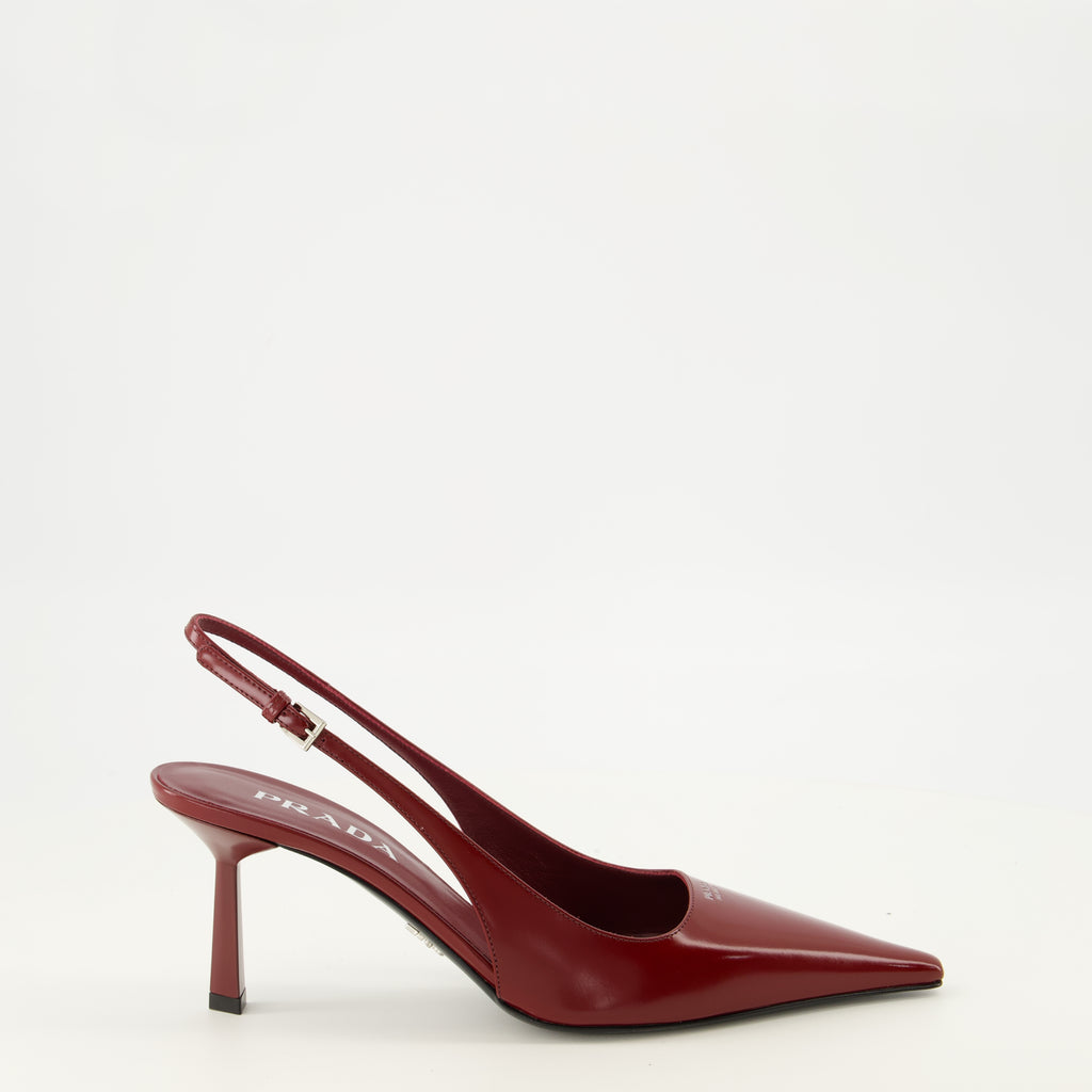Escarpins 레드 페이턴트 레더 힐 Prada Rouge Femme
