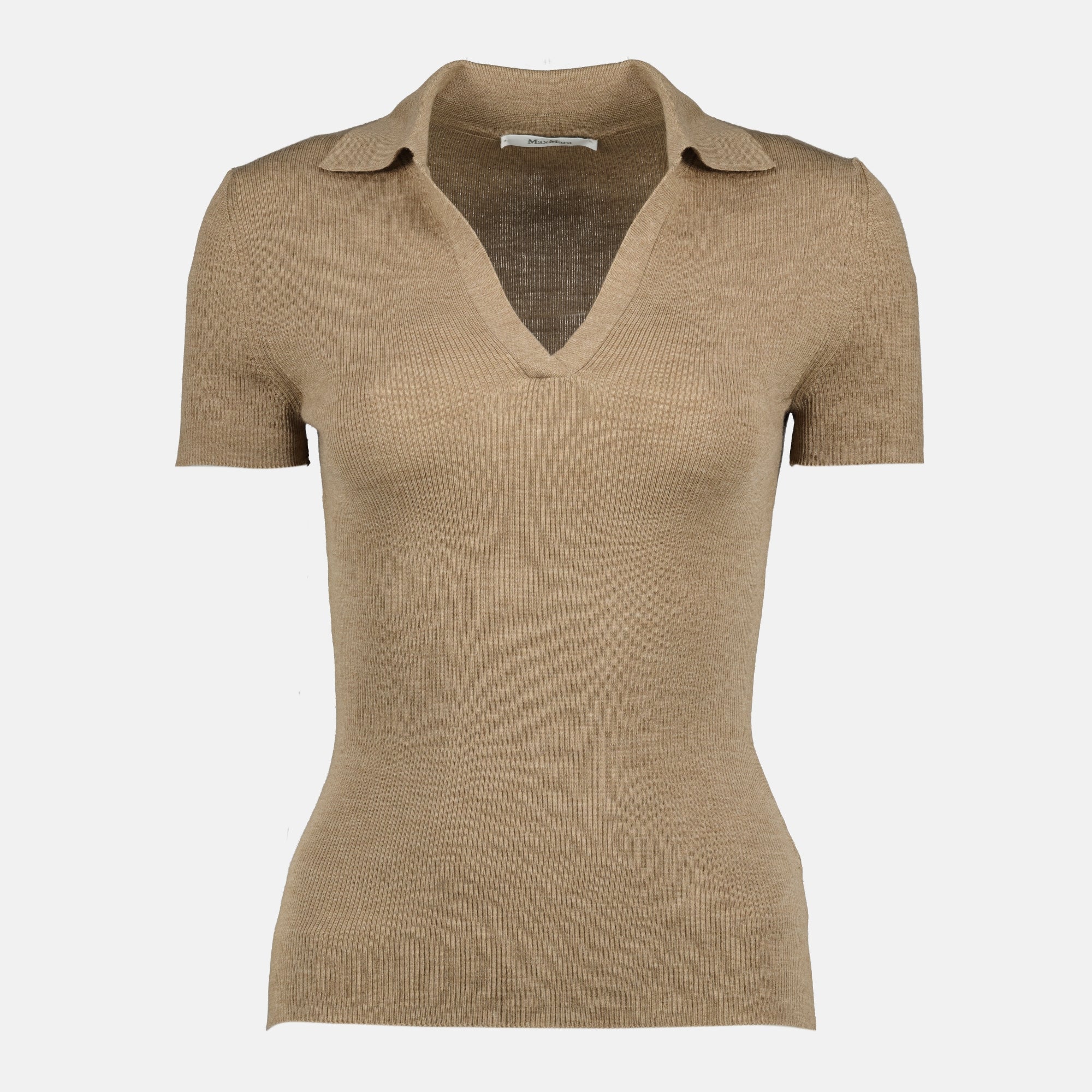 Maille Top en laine marron Max Mara Beige Femme