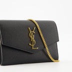 Bolsos bandolera Uptown Chain Pouch Saint Laurent Negro Femme