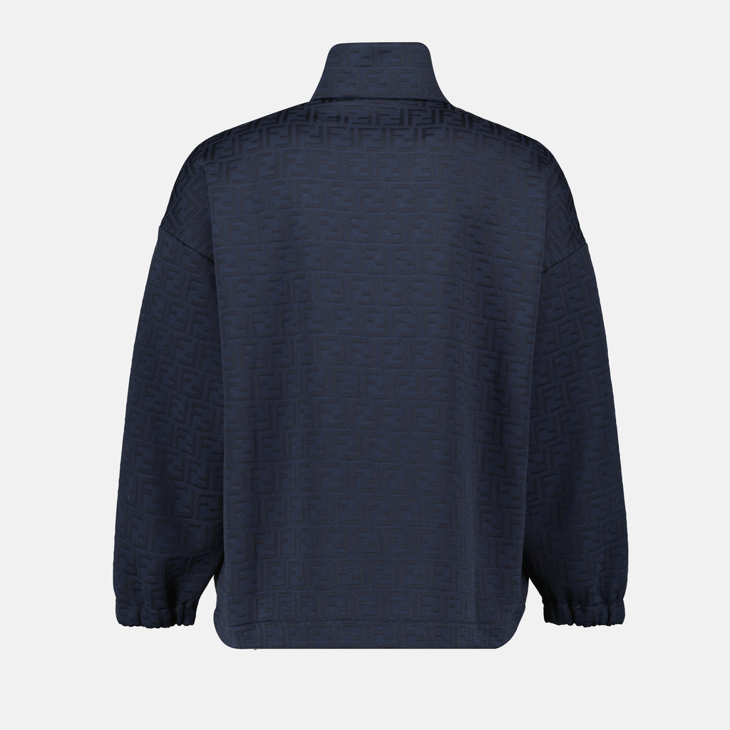 Giacche FF Monogram Jacket Fendi Blu scuro Homme