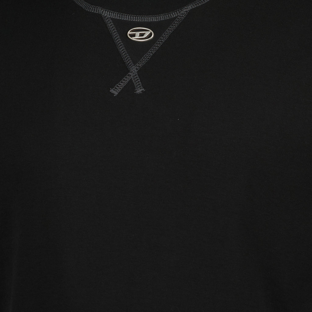Imagen de la camiseta T-Madjust negra de Diesel para hombre - Temporada Primavera-Verano 2026 - Vista Detallada_1