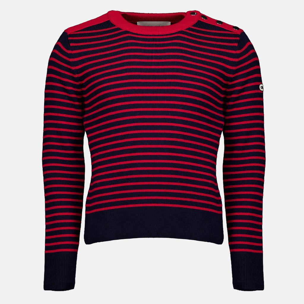 Sweatshirts Pull marinière rouge en laine Ami PARIS Rouge Unisexe