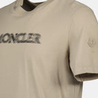 T-shirt T-shirt con logo sfocato Moncler Beige Homme
