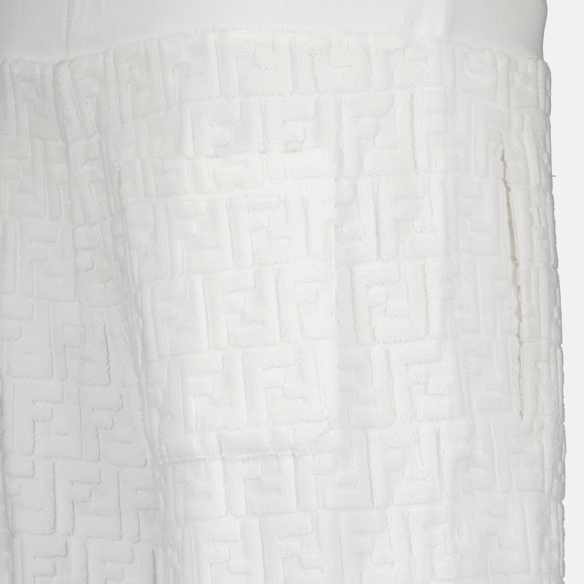 Shorts Short FF en coton éponge Fendi Blanc Homme