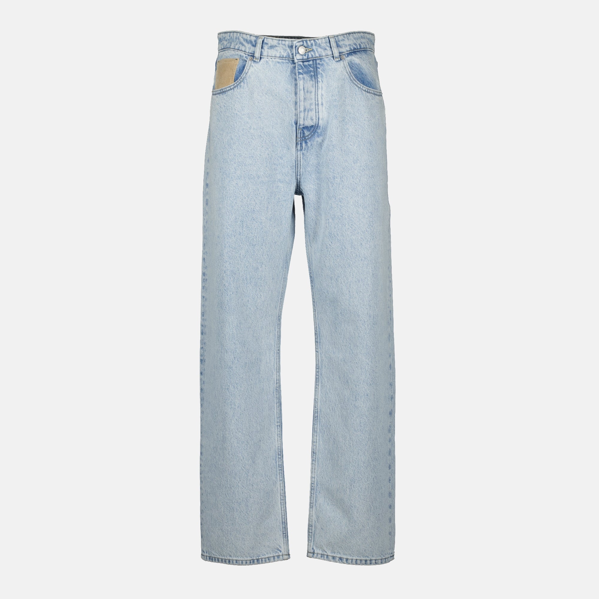Image of the Drole De Monsieur men's light blue denim jeans - Spring-Summer 2026 - Front view