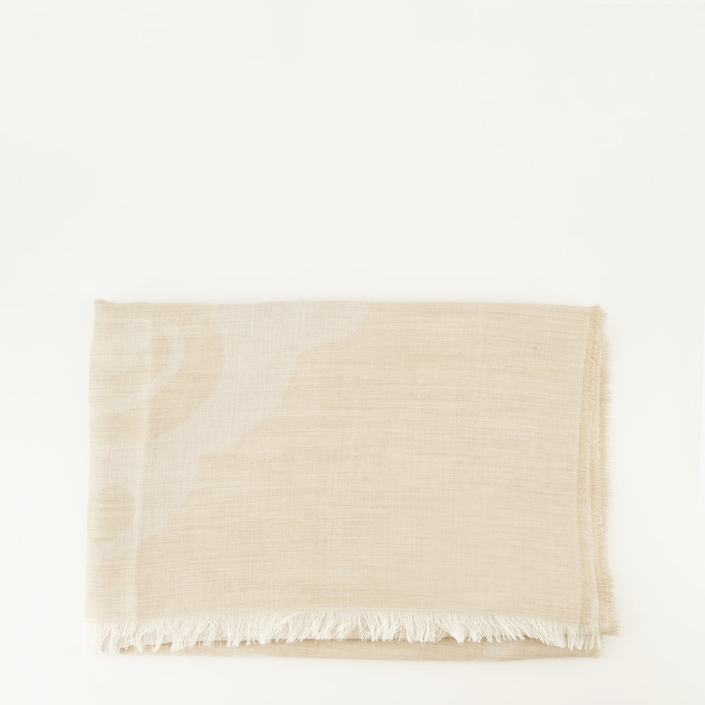 Image of the article Beige cashmere and silk scarf from the Max Mara brand for Women - Spring-Summer 2026 - Back View