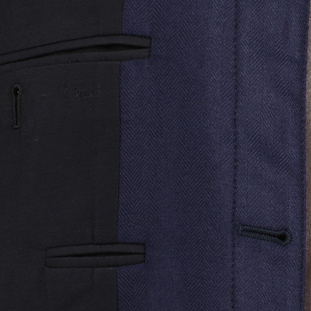 Vestes CASACO DE COLARINHO DE COURO AZUL MARINHO Dior Bleu foncé Homme