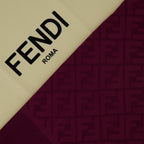 Image of the Fendi FF burgundy shawl for women - Spring-Summer 2026 - Detailed View 3