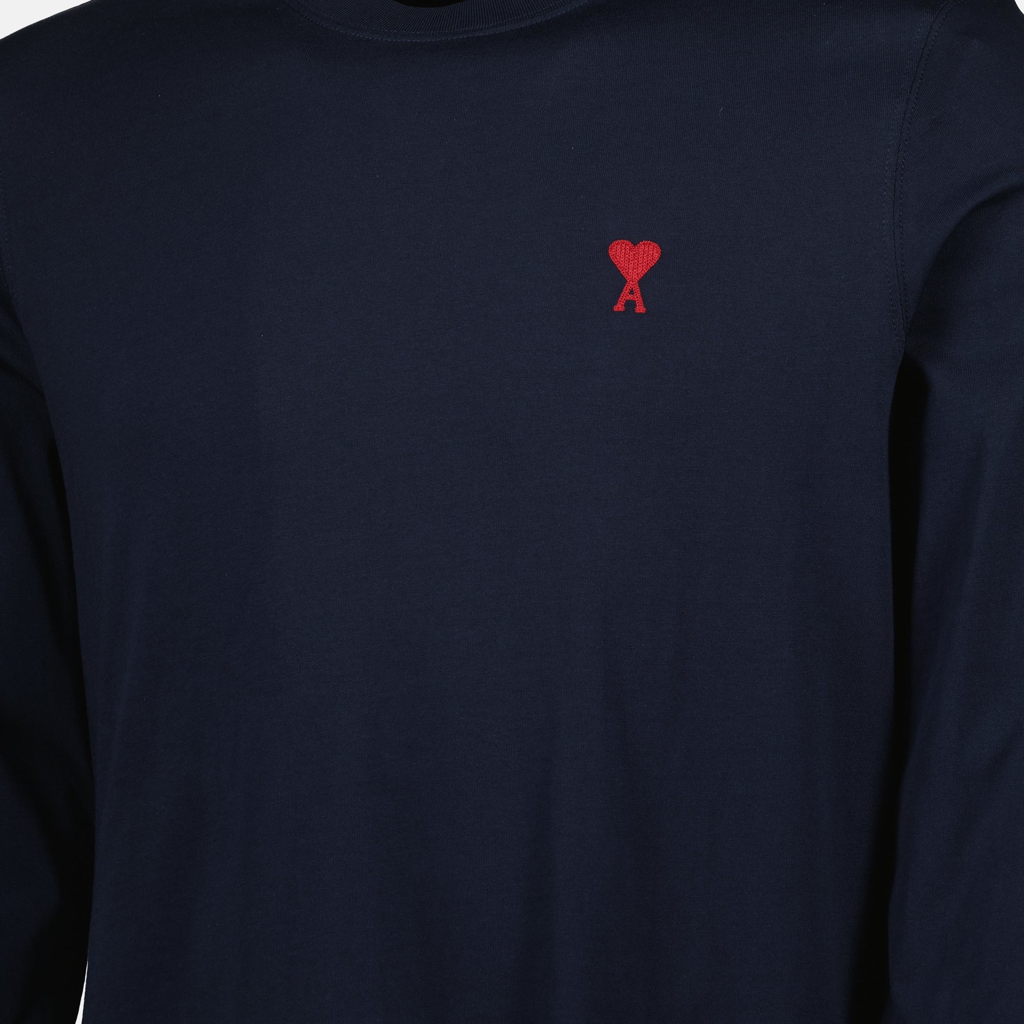 Image de l'article T-shirt manches longues Ami de coeur de la marque Ami PARIS pour Unisex - Saison Automne-Hiver 2025 - Vue détaillée_3