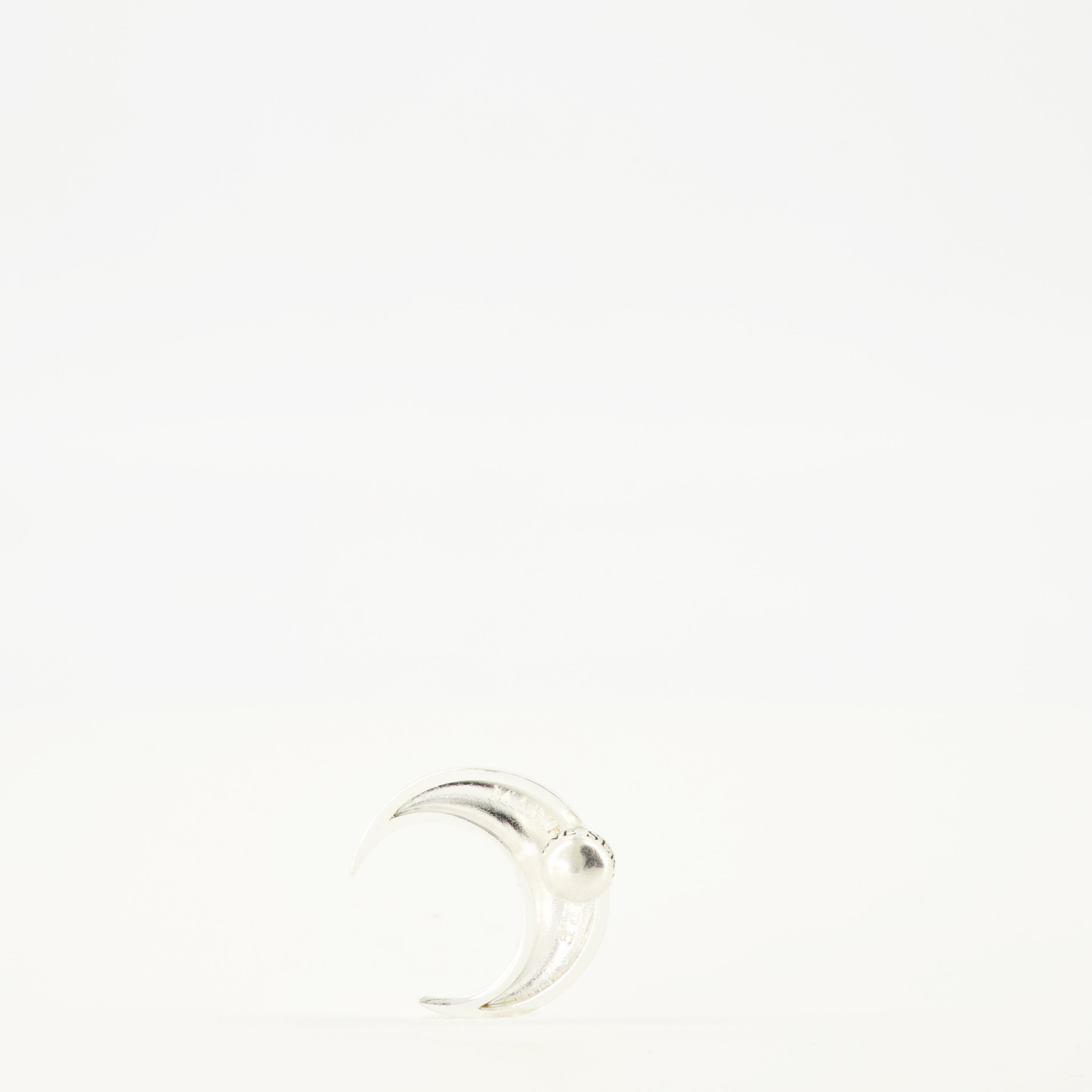 Image of the Moon silver earrings by the brand Marine Serre for Women - Autumn-Winter 2025 - Back View