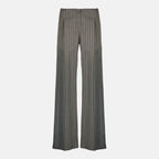 Imagen del pantalón Reyer gris rayado de la marca Christopher Esber para Mujer - Temporada Primavera-Verano 2026 - Vista Frontal