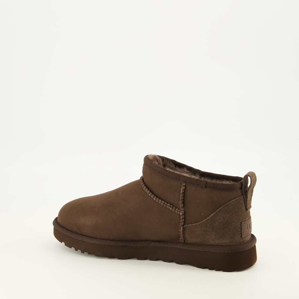 Bottines Klassische Ultra Mini Braune Stiefel Ugg Marron Femme