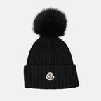 Chapeaux, casquettes et bonnets Bonnet à pompon Moncler Noir Femme