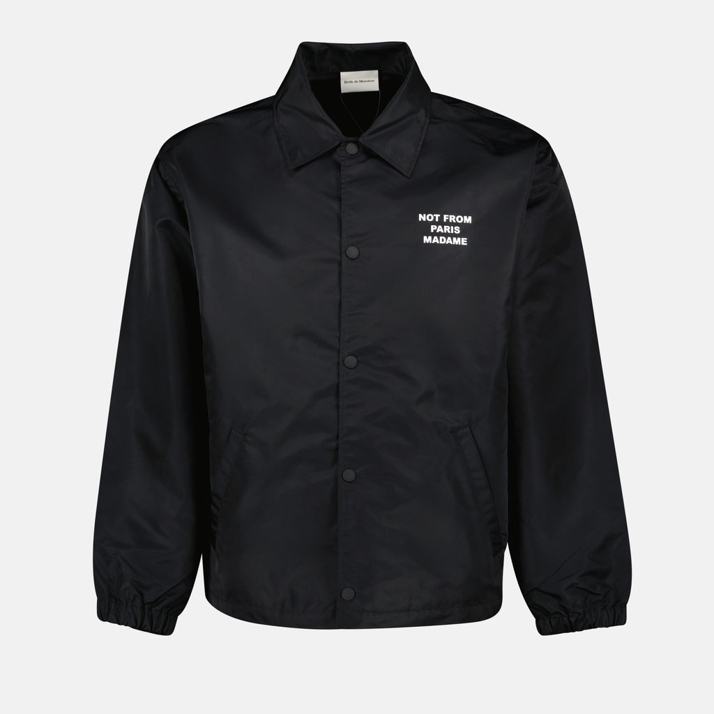 Jackets Slogan Windbreaker Drole De Monsieur Black Homme
