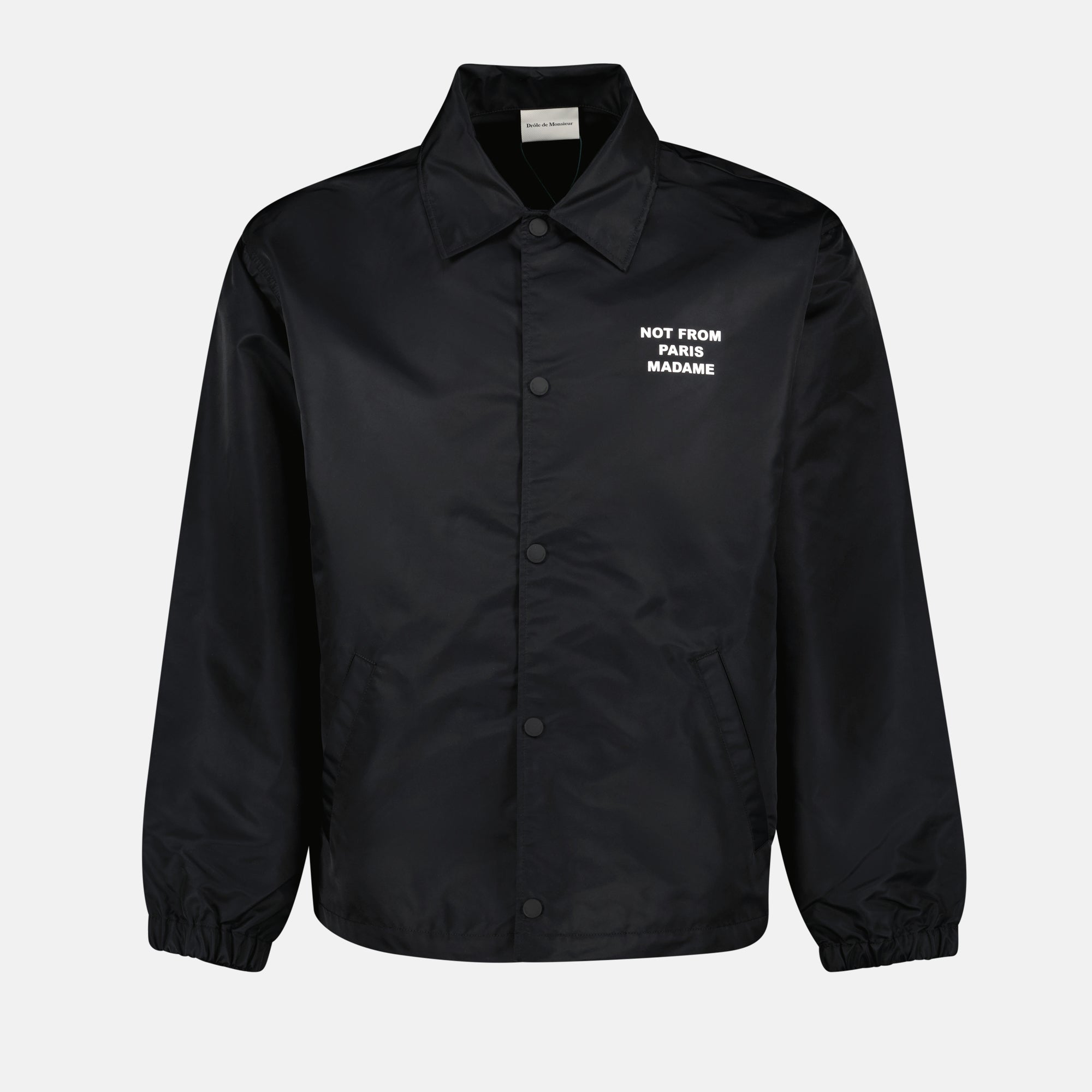 Jackets Slogan Windbreaker Drole De Monsieur Black Homme