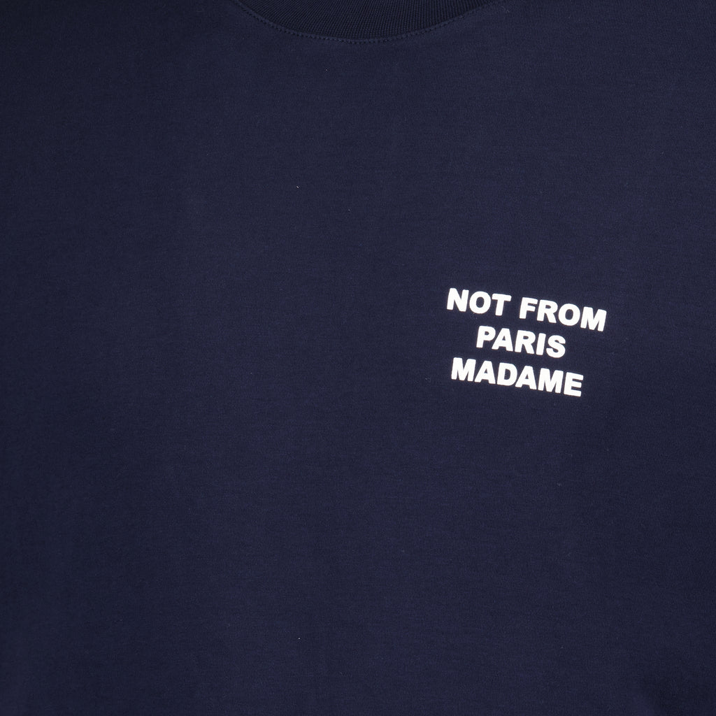 T-shirts Navy Blue Slogan T-Shirt Drole De Monsieur Dark blue Homme