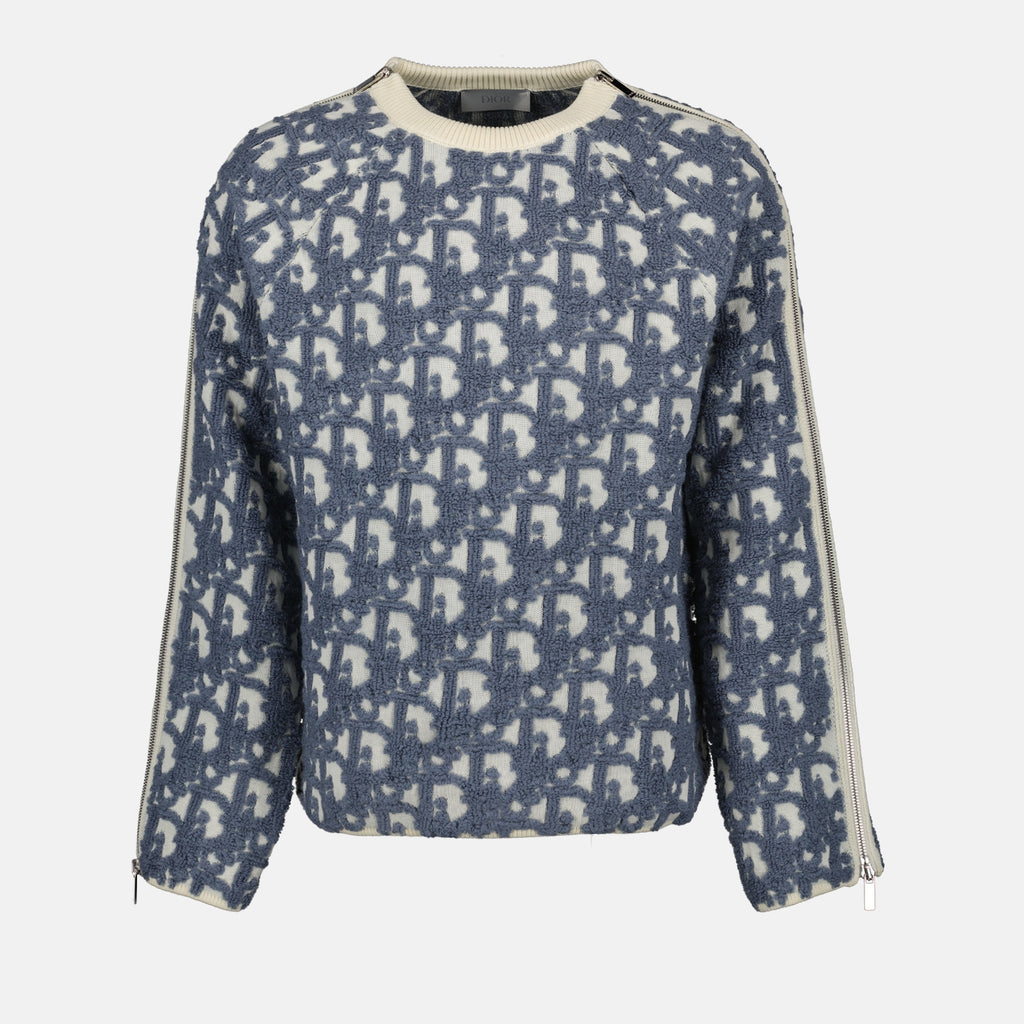 Strickwaren Pull Oblique Dior Blau Homme