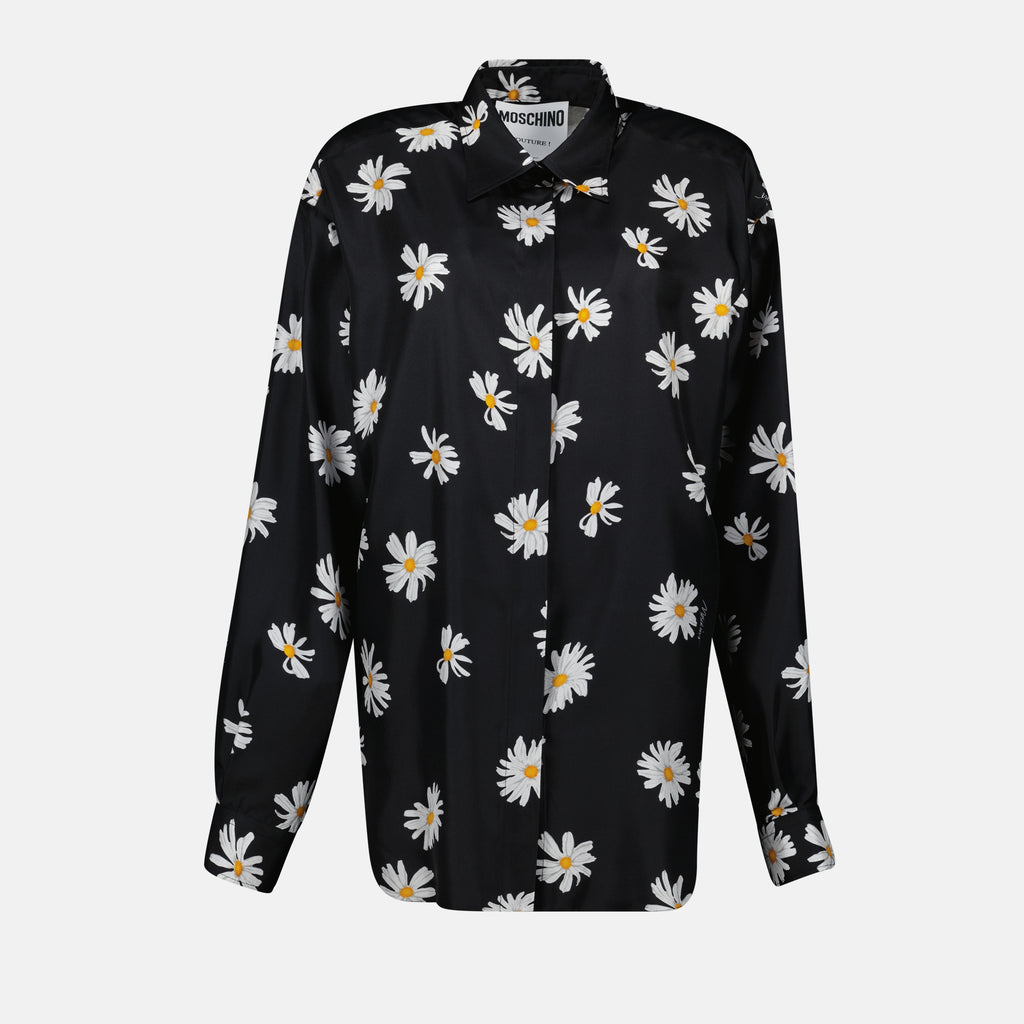 Shirts Black Flower Shirt Moschino Black Femme