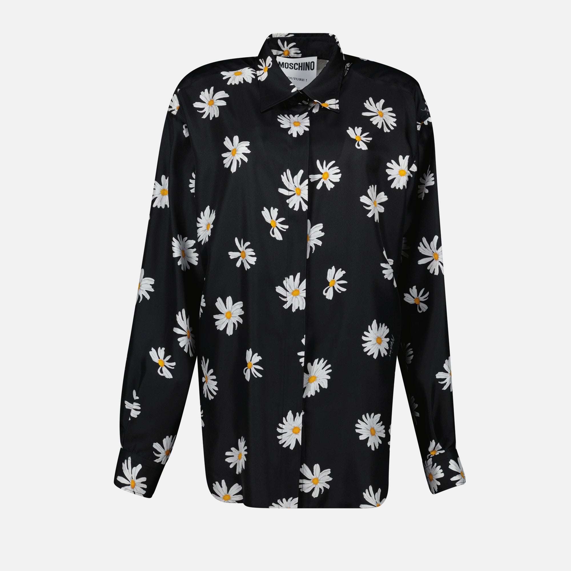 Shirts Black Flower Shirt Moschino Black Femme
