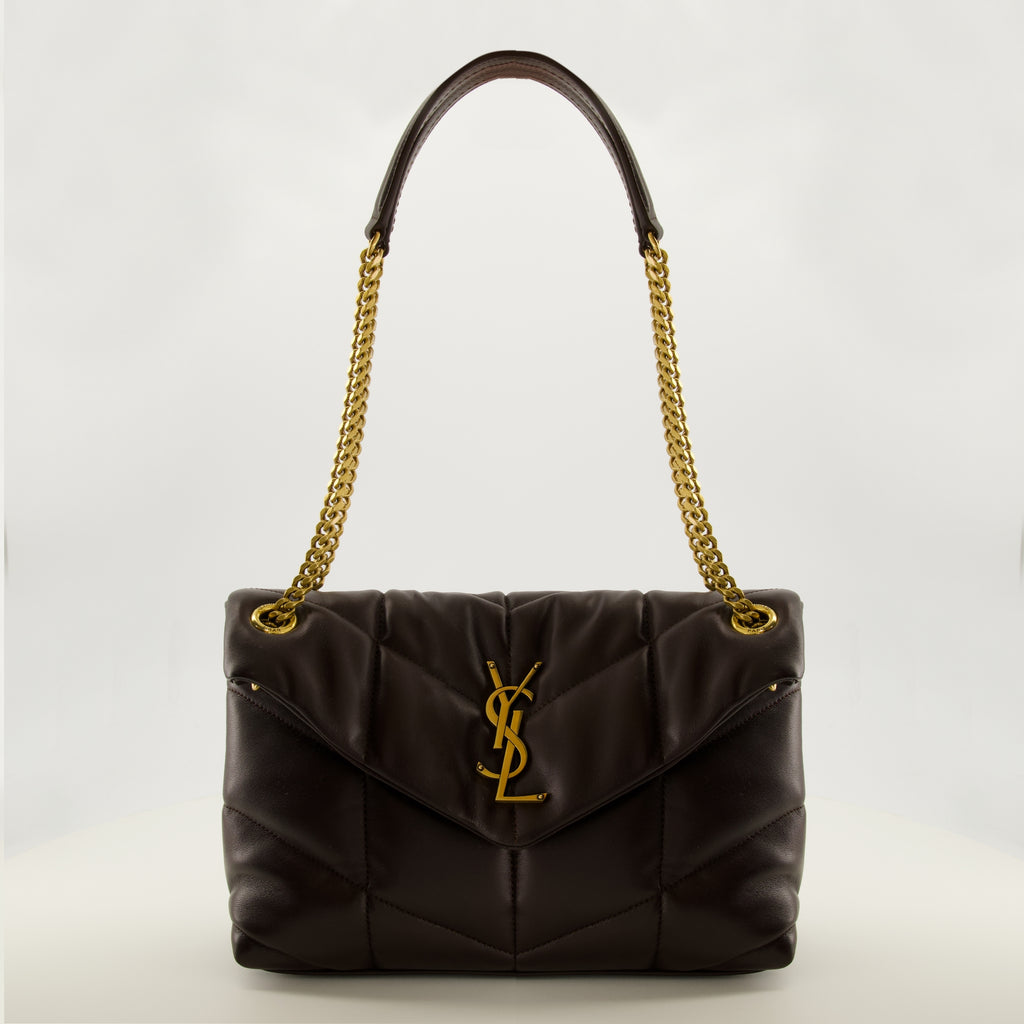 Sacs à main et épaule Piccola Borsa Puffer Marrone Saint Laurent Marron Femme