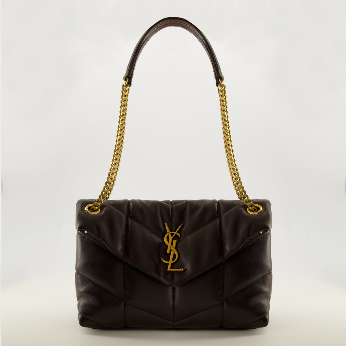 Sacs à main et épaule Sac Puffer small marron Saint Laurent Marron Femme