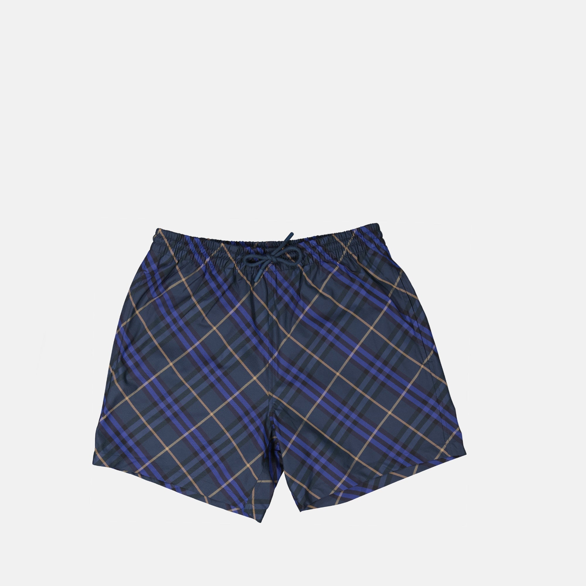 Beachwear Plaid Swimsuit Burberry Dark blue Homme