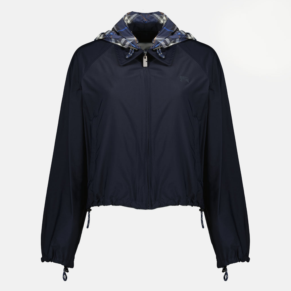 버버리 여성을 위한 뉴코트 네이비 재킷 이미지 - 2026년 봄-여름 시즌 - 정면 보기