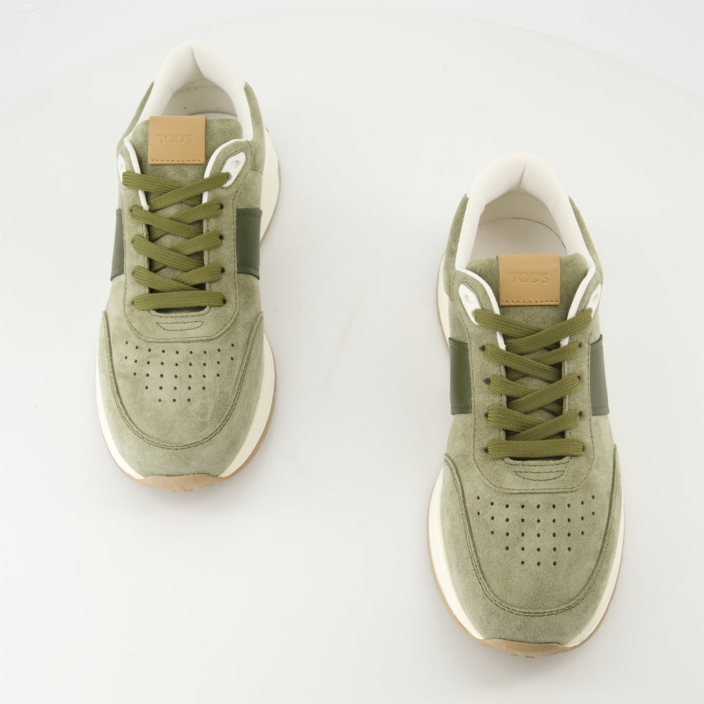 Sneakers Suede Leather Sneakers Tod's Khaki Homme
