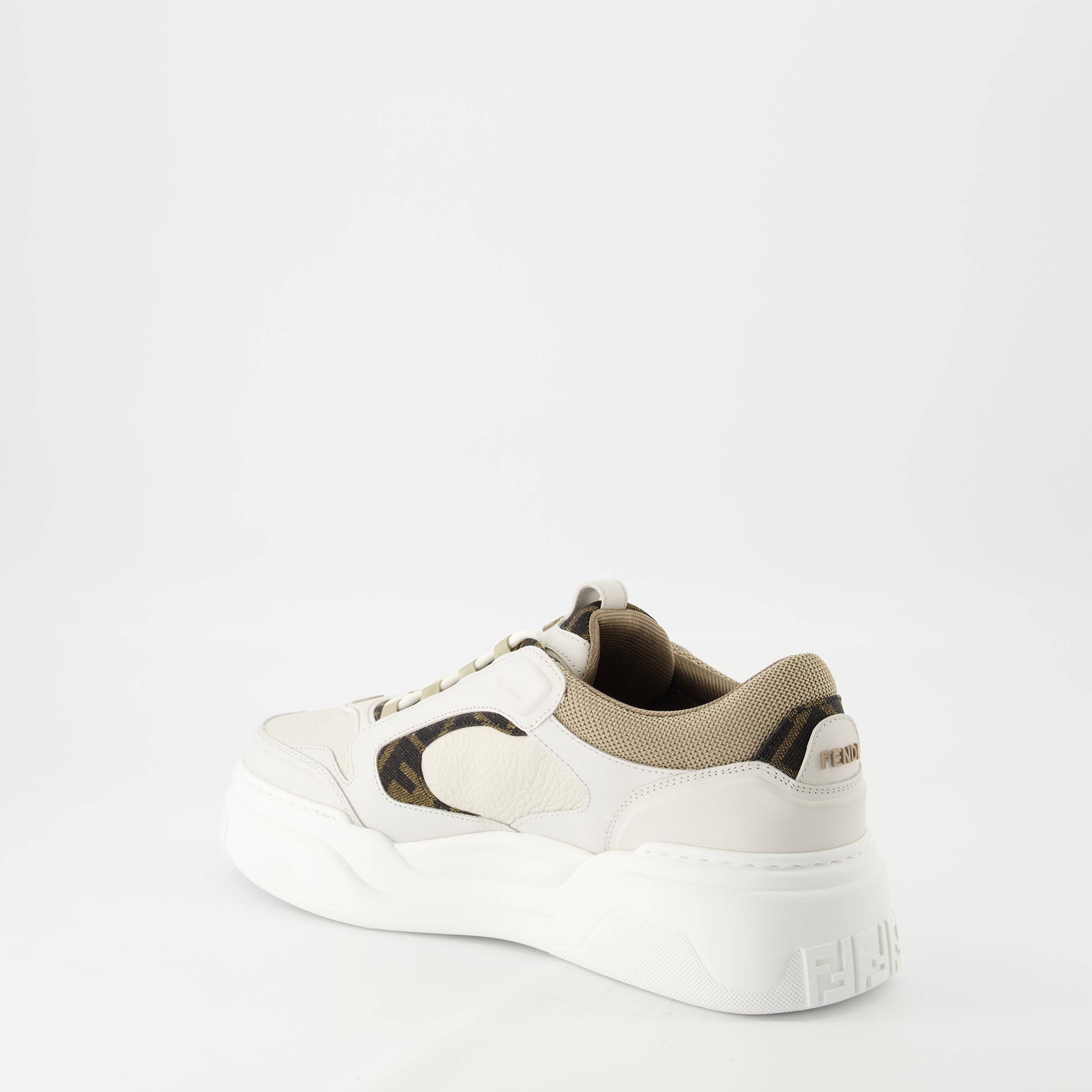 Sneakers Baskets Fendi Force Fendi Beige Homme