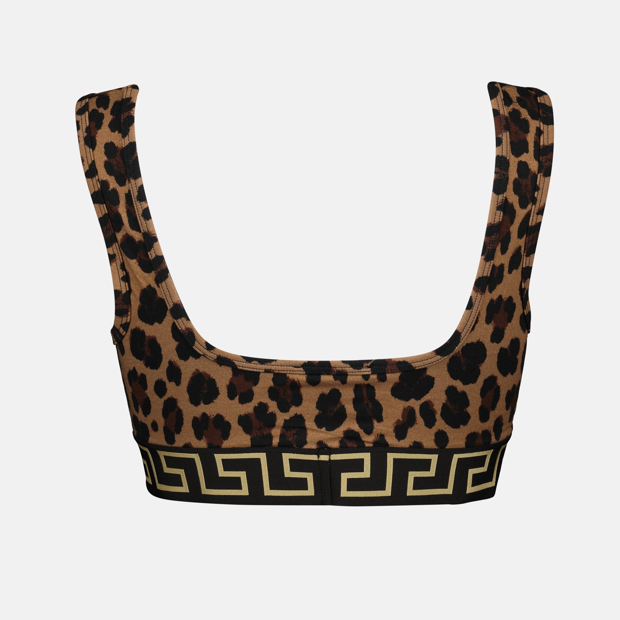 Tops Brassière Greca leopard Versace Marrom Femme