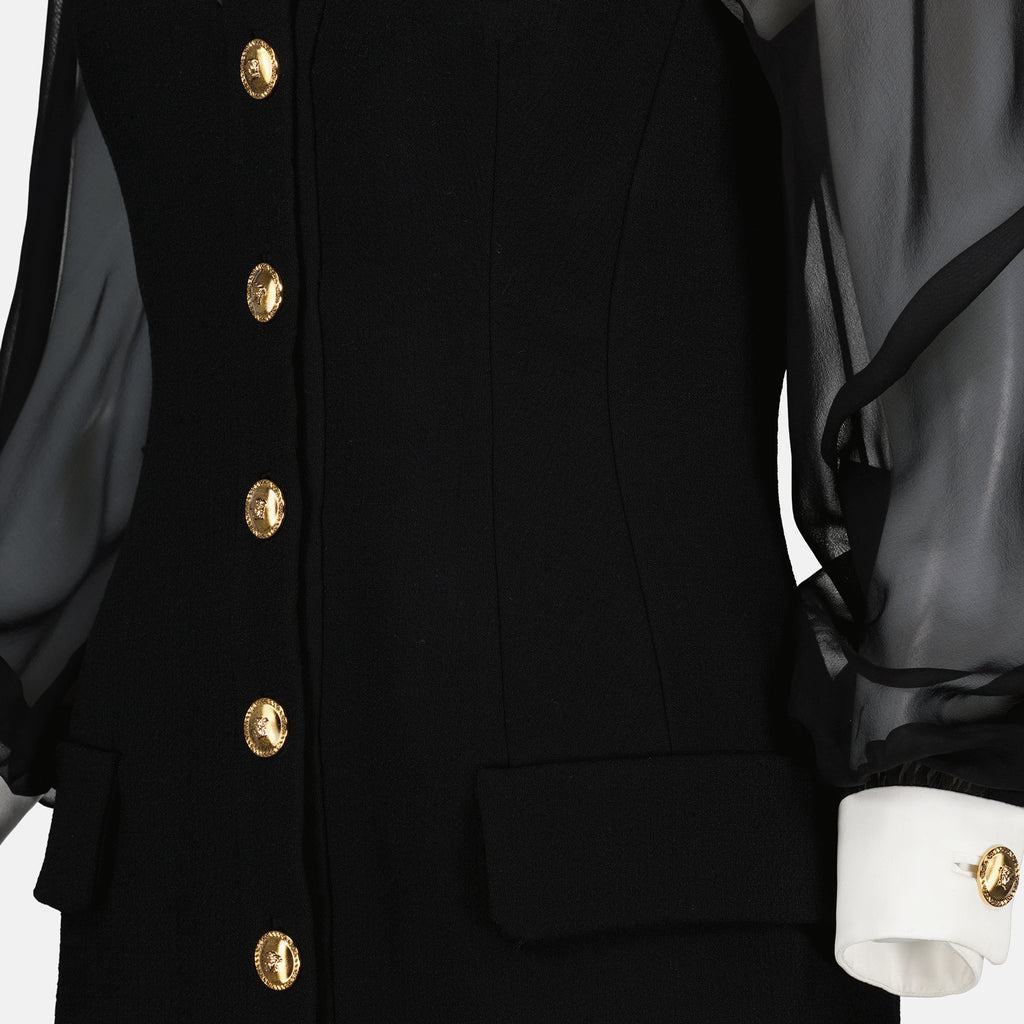 Vestidos Mini vestido preto sem alças Versace Preto Femme