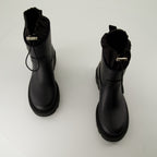 Stiefeletten Mini Bottes Kickstream de pluie Moncler Schwarz Femme