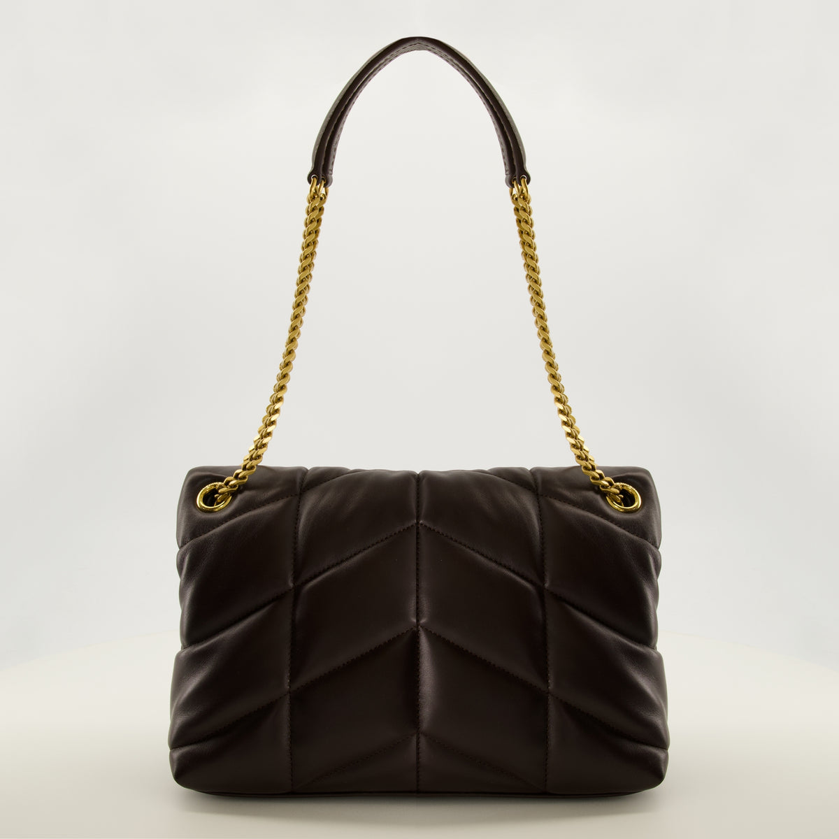 Sacs à main et épaule Sac Puffer small marron Saint Laurent Marron Femme