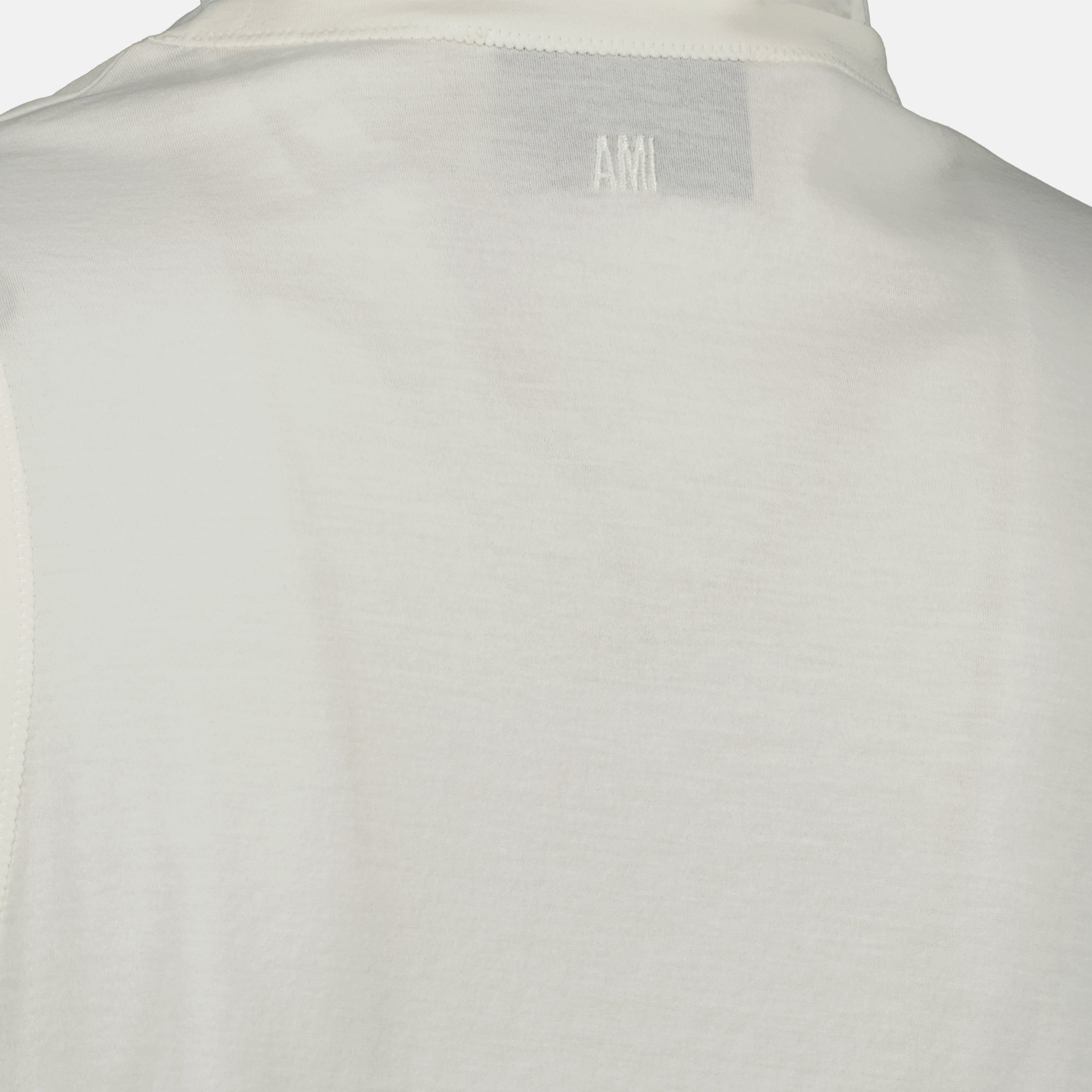 Immagine del canottiera bianco in cotone del marchio Ami PARIS per Uomo - Stagione Primavera-Estate 2026 - Vista Dettagliata_2